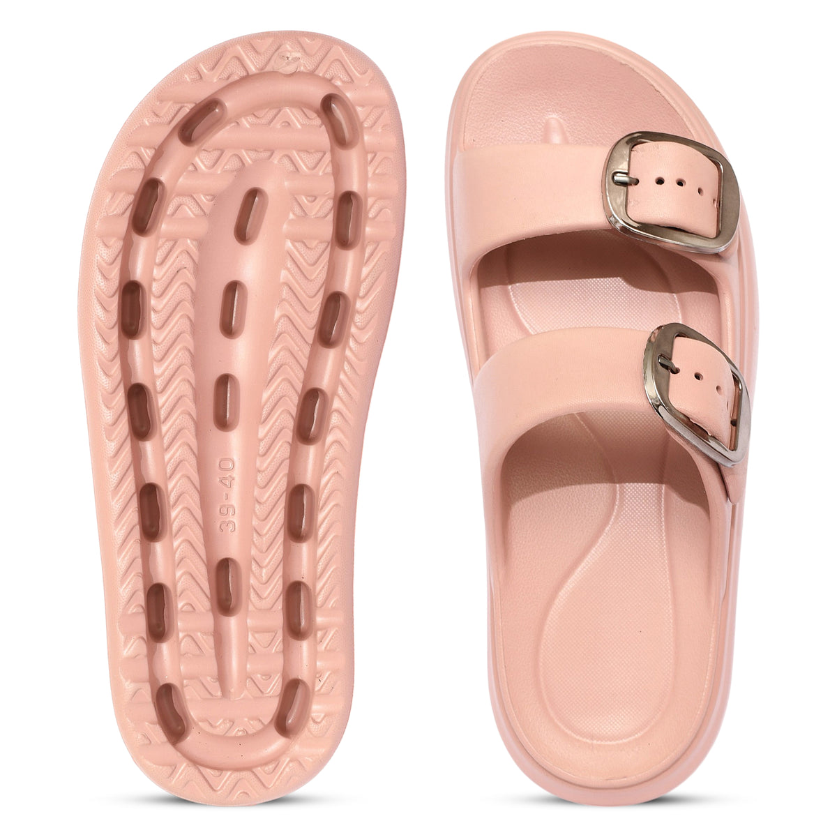 Classic Block Heels - Peach