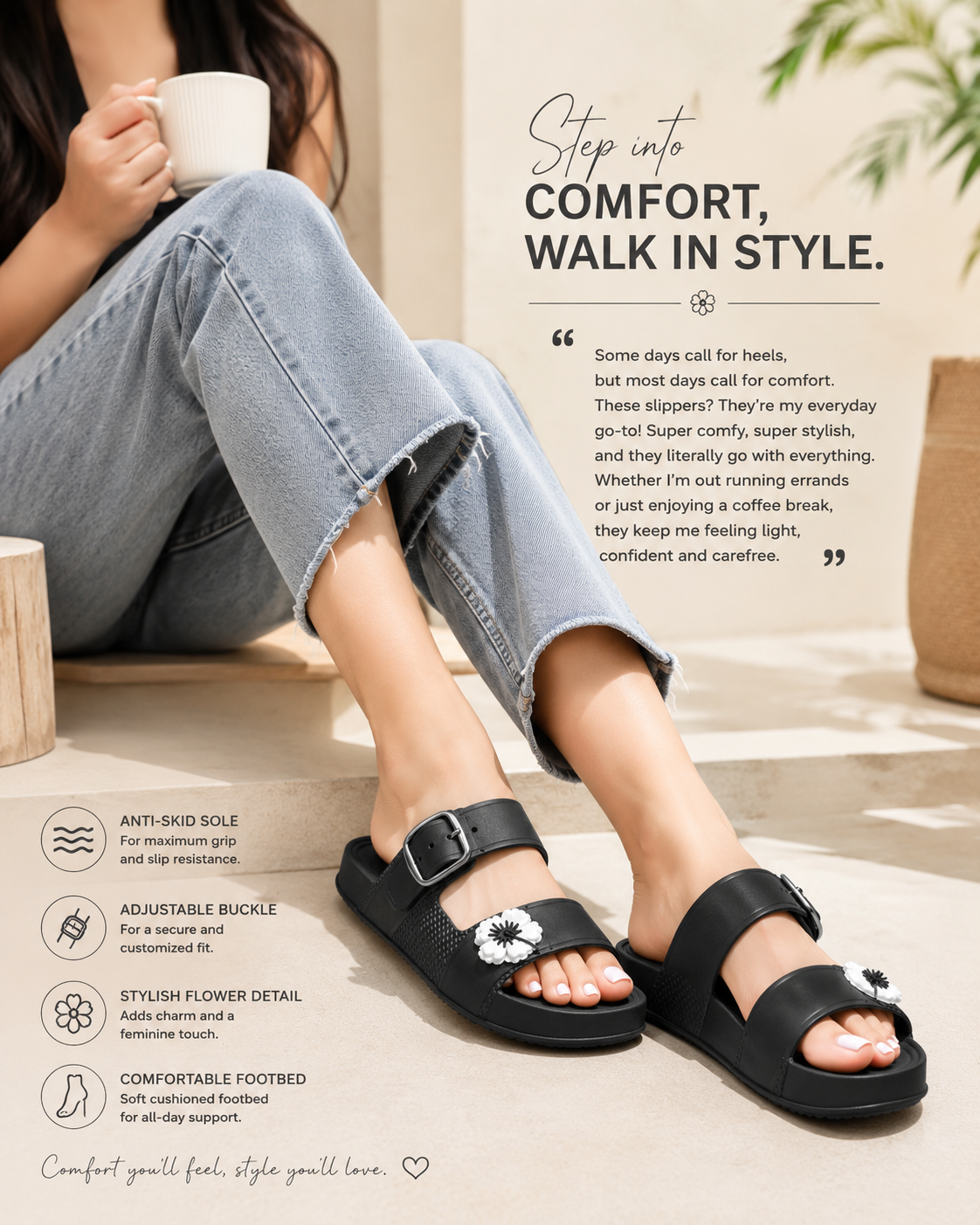 Lily Block Heels - Black
