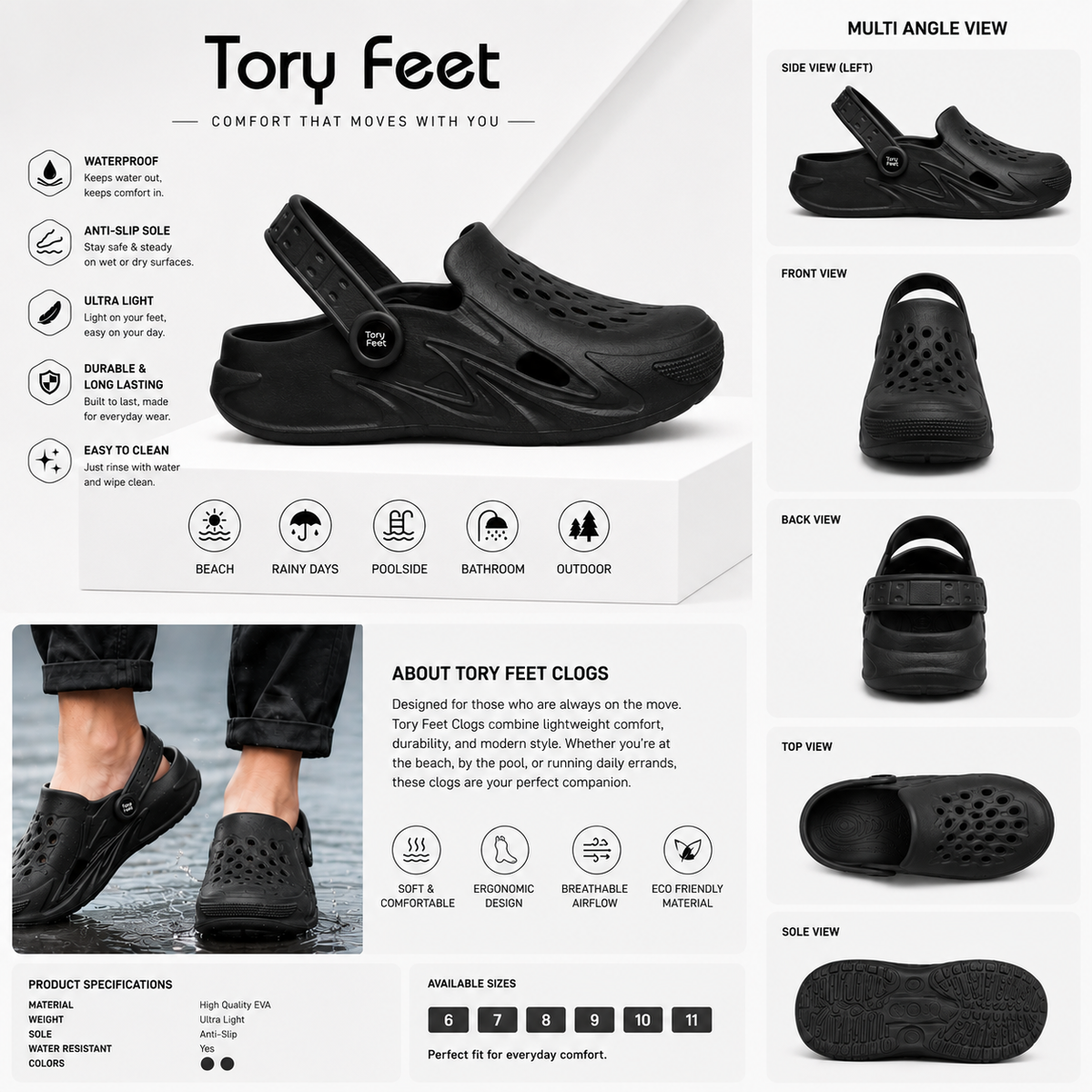 Clog 12806 - Black