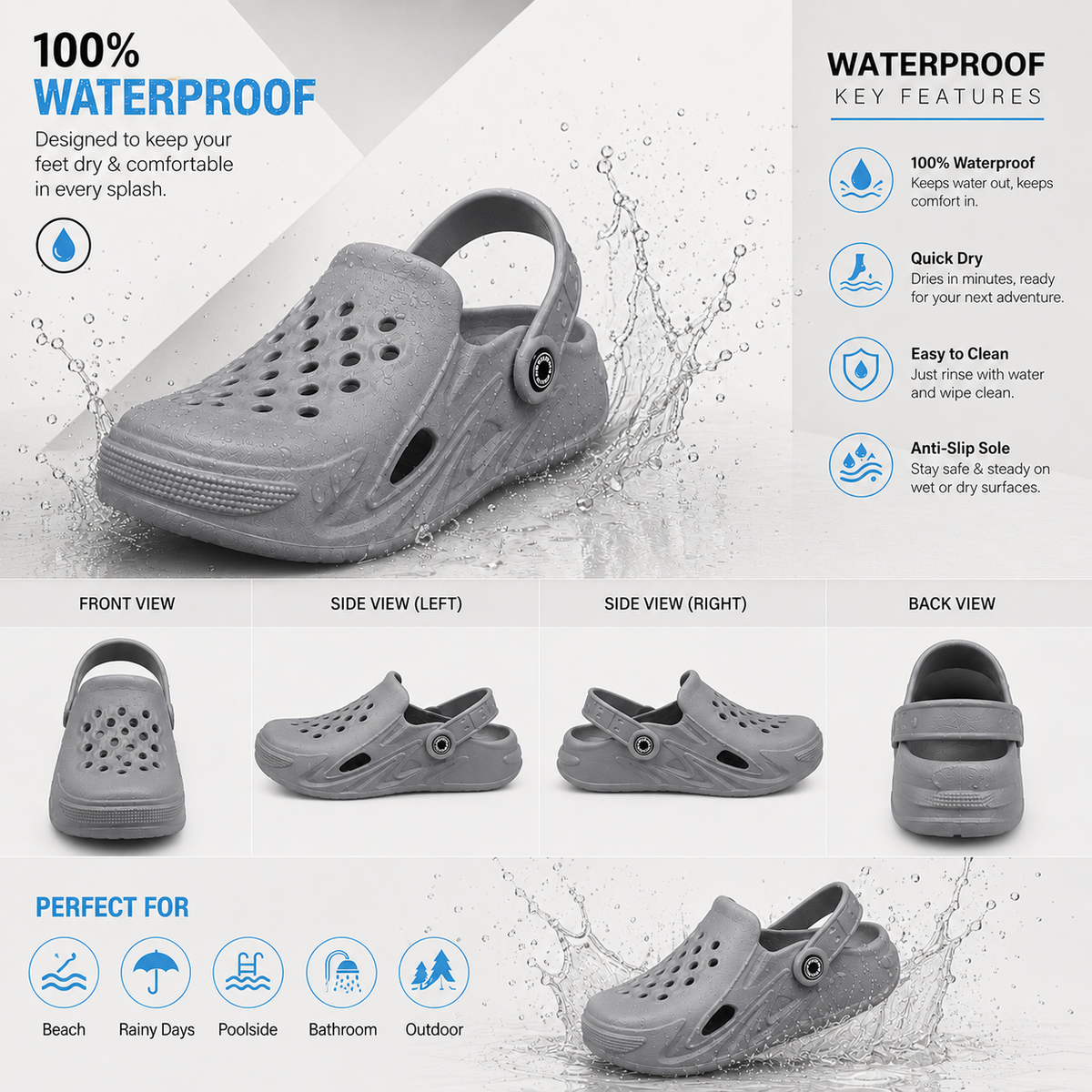 Clog 12806 - Grey