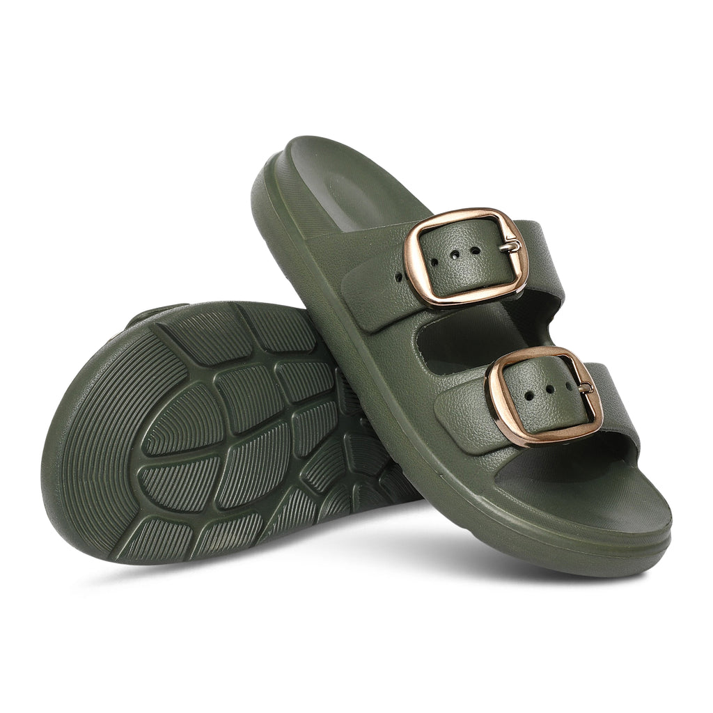 Pearl Block Heels - Green