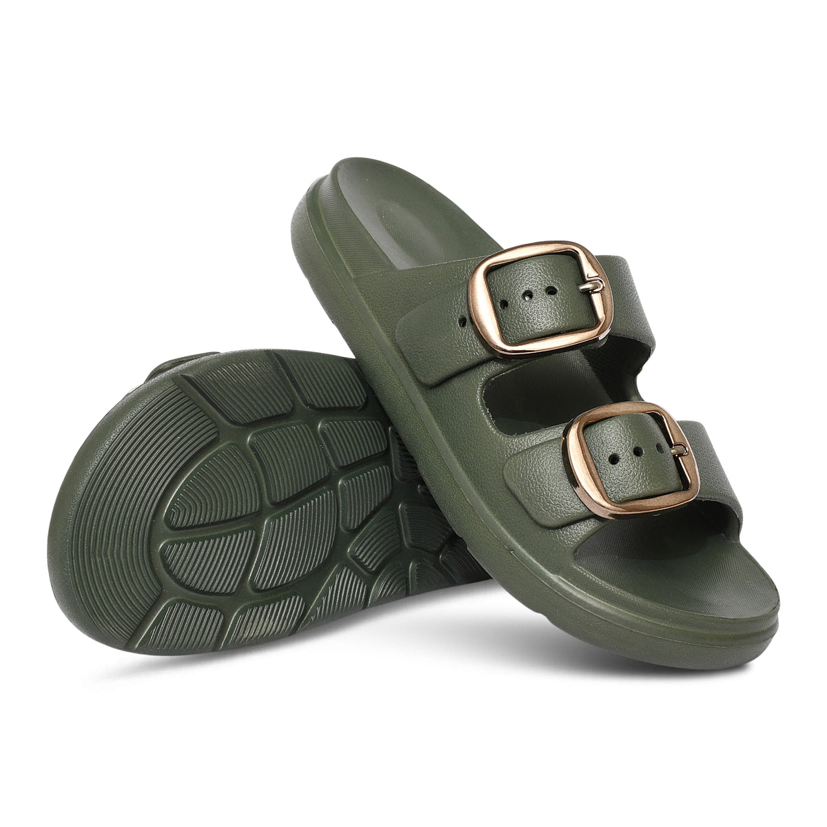 Pearl Block Heels - Green
