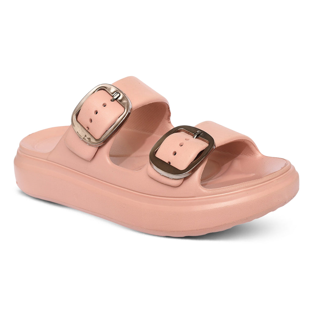 Classic Block Heels - Peach