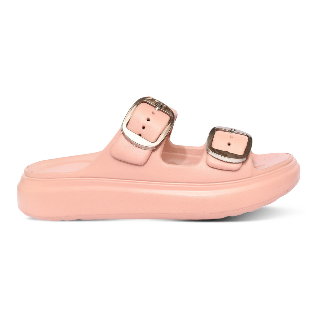Classic Block Heels - Peach