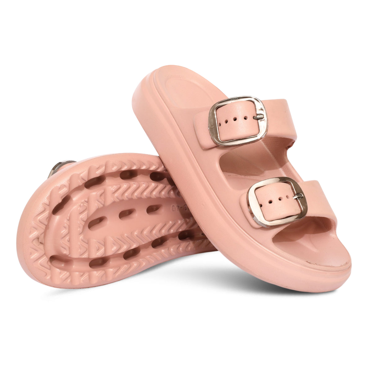 Classic Block Heels - Peach