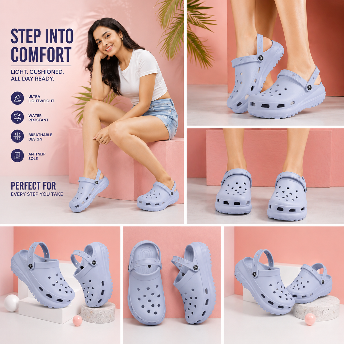 Nairobi Block Heels - Grey