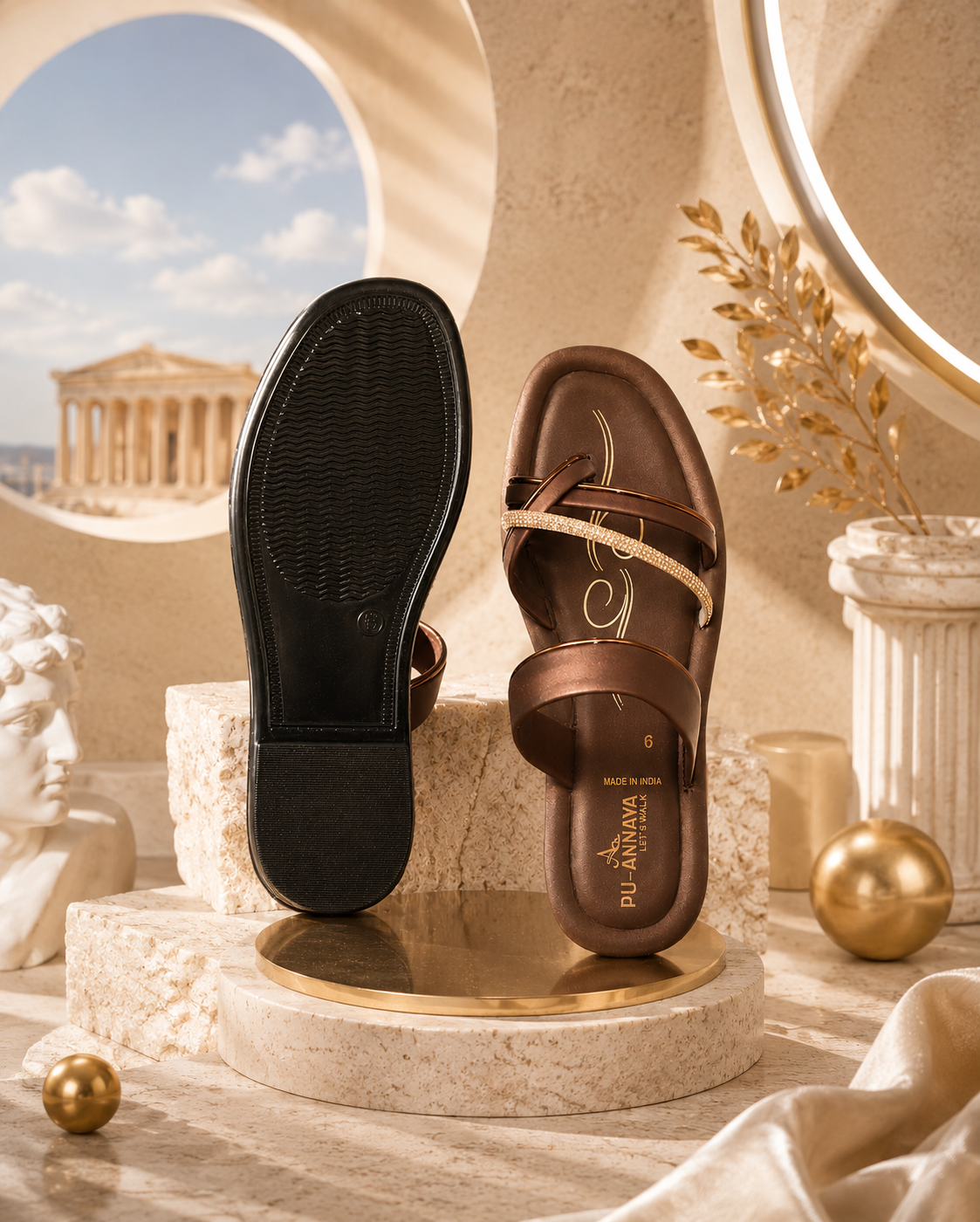 Palak PU Sandals - Default
